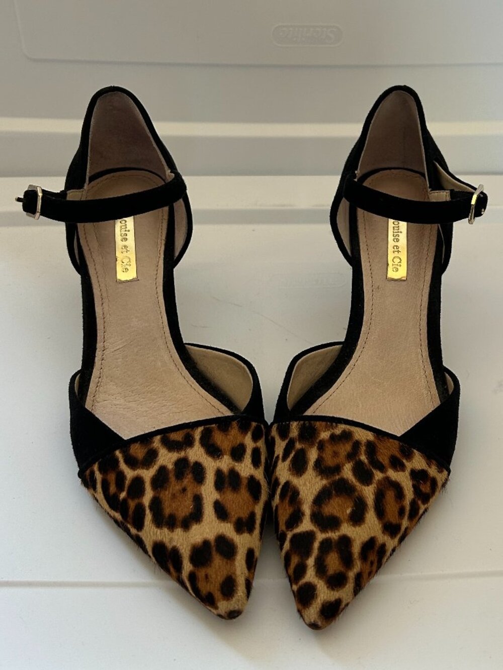 Louise Et Cie - Black and Leopard Print Heel